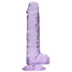 Real Rock Crystal Gode Crystal Clear 14 x 3.5cm Violet